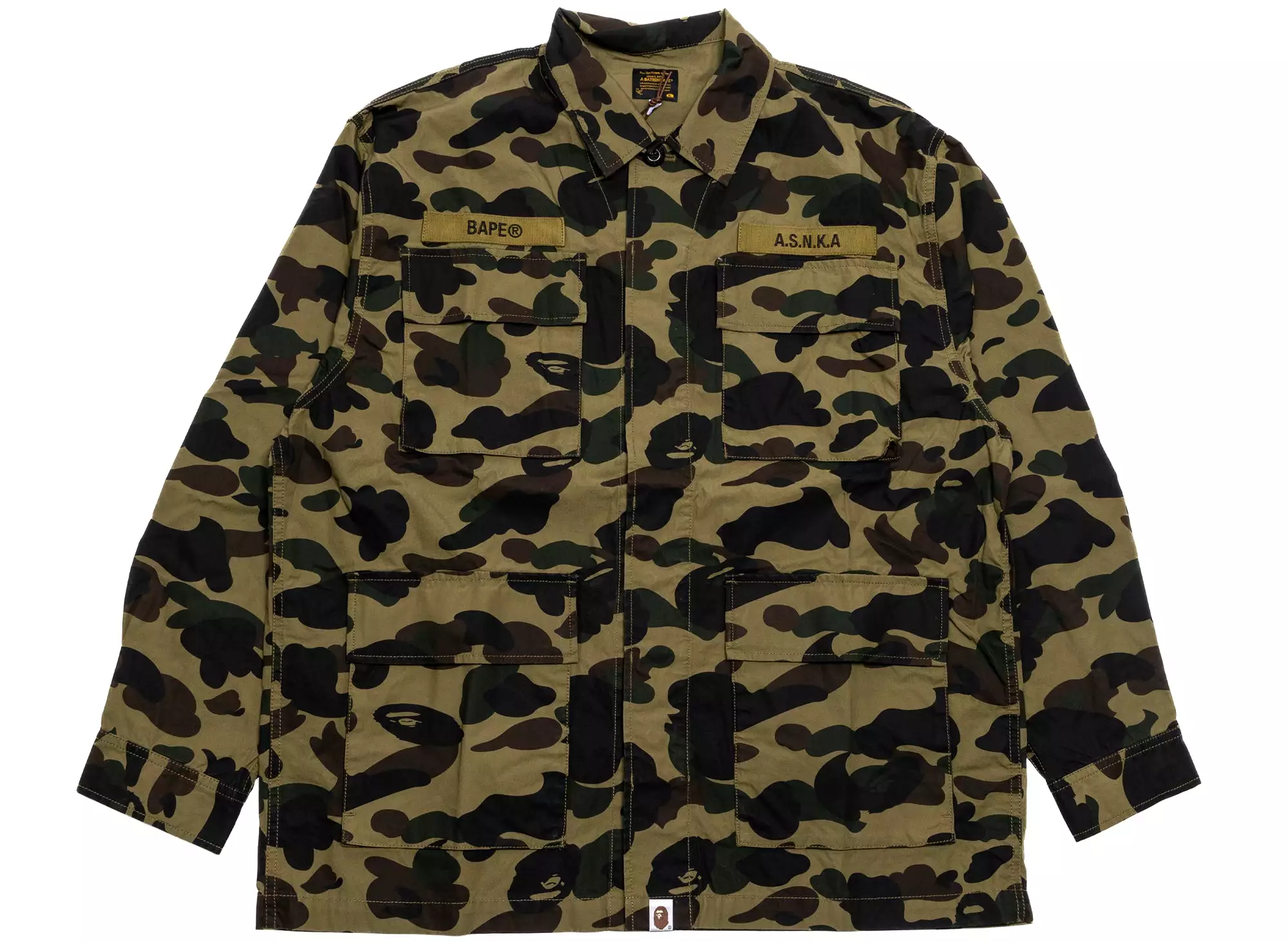 A Bathing Ape 1st Camo Military Shirt in Green xld