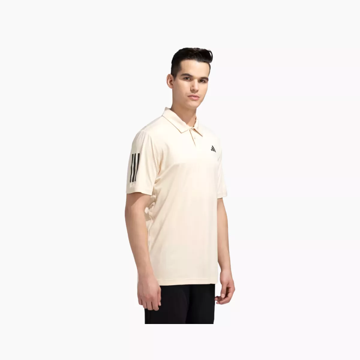 Adidas Club 3 Stripes polo Men's Tennis T-shirt -Sand Strata