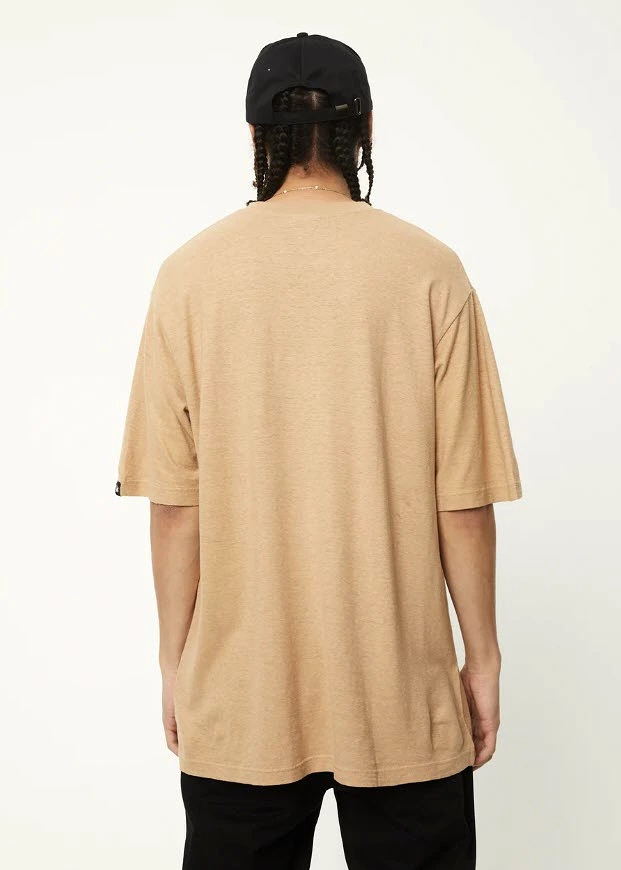 Afends Classic Hemp Retro T-Shirt Tan