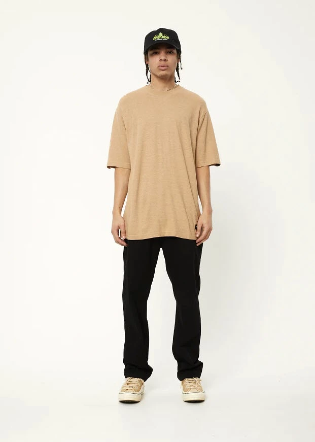 Afends Classic Hemp Retro T-Shirt Tan