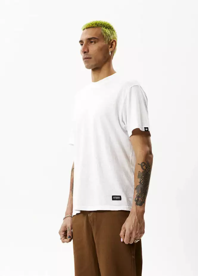 Afends Classic Hemp Retro T-Shirt White