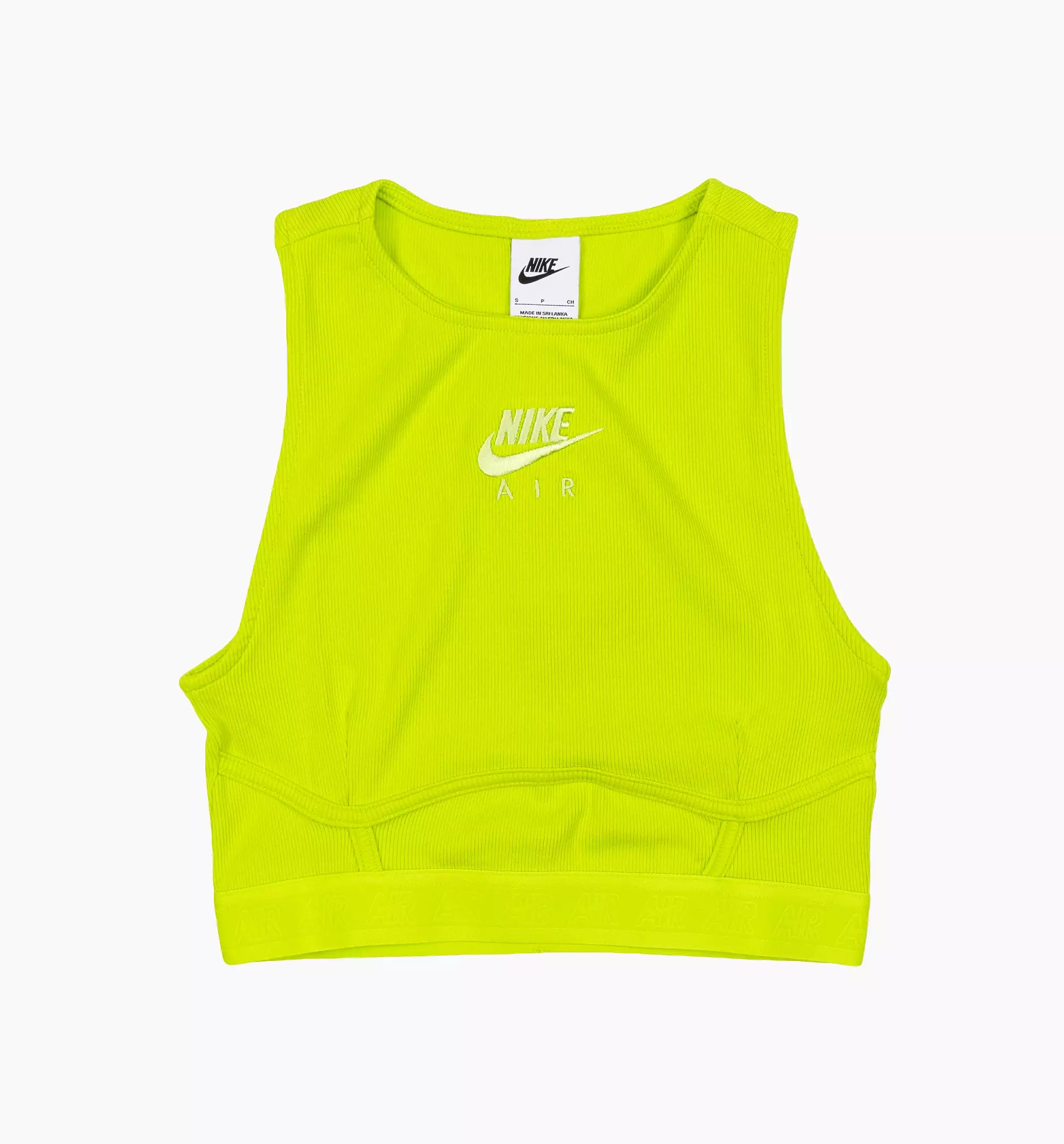 Air Ribbed Tank Top Womens Sleeveless Shirt - Green