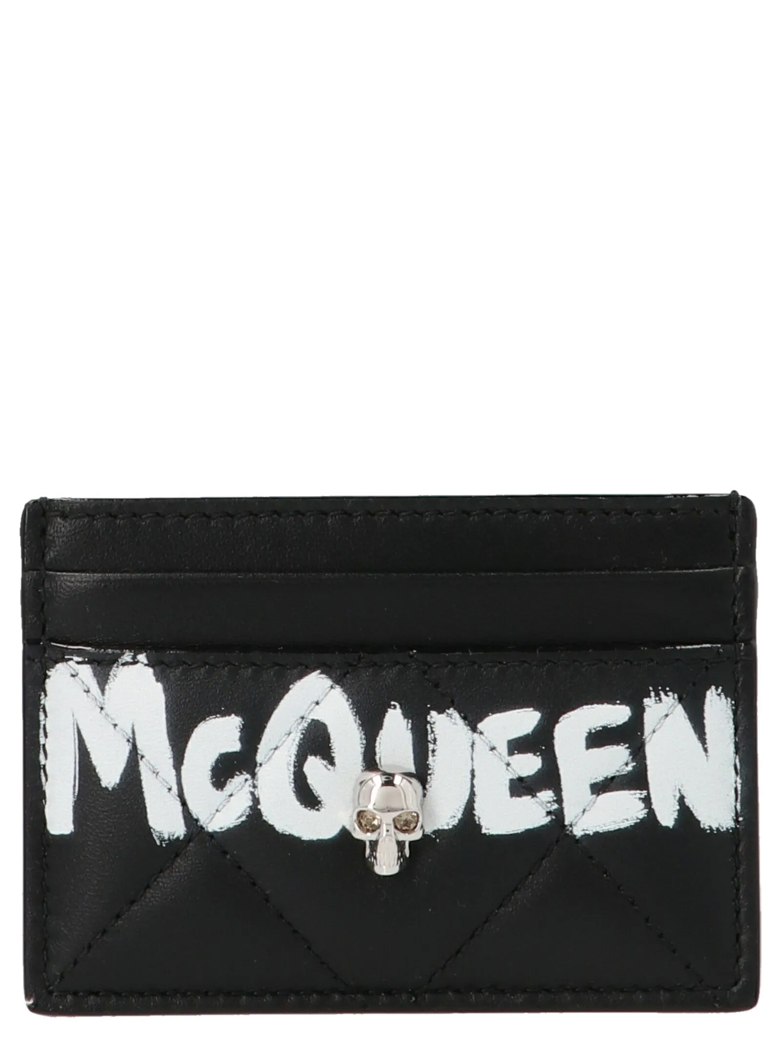 Alexander McQueen Logo Print Quilted Cardholder