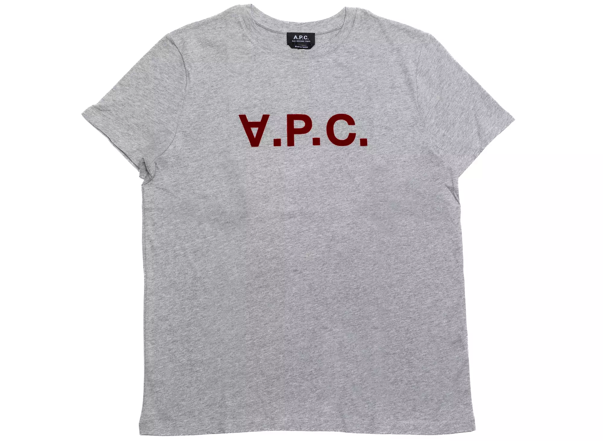 A.P.C. VPC Color H T-Shirt in Grey/Red