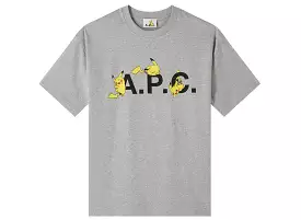 A.P.C. x Pokemon Pikachu H T-Shirt in Grey