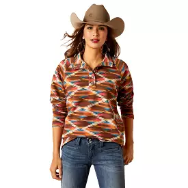 'Ariat' Women's R.E.A.L. Comfort 1/4 Button Pullover - Mirage Print