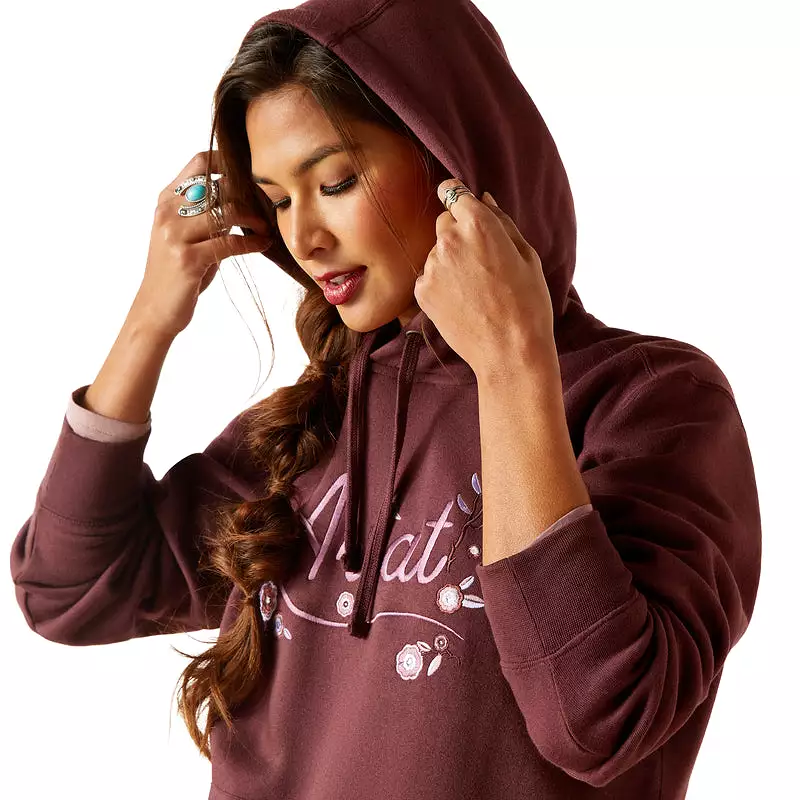 'Ariat' Women's Stories Hoodie - Clove Brown