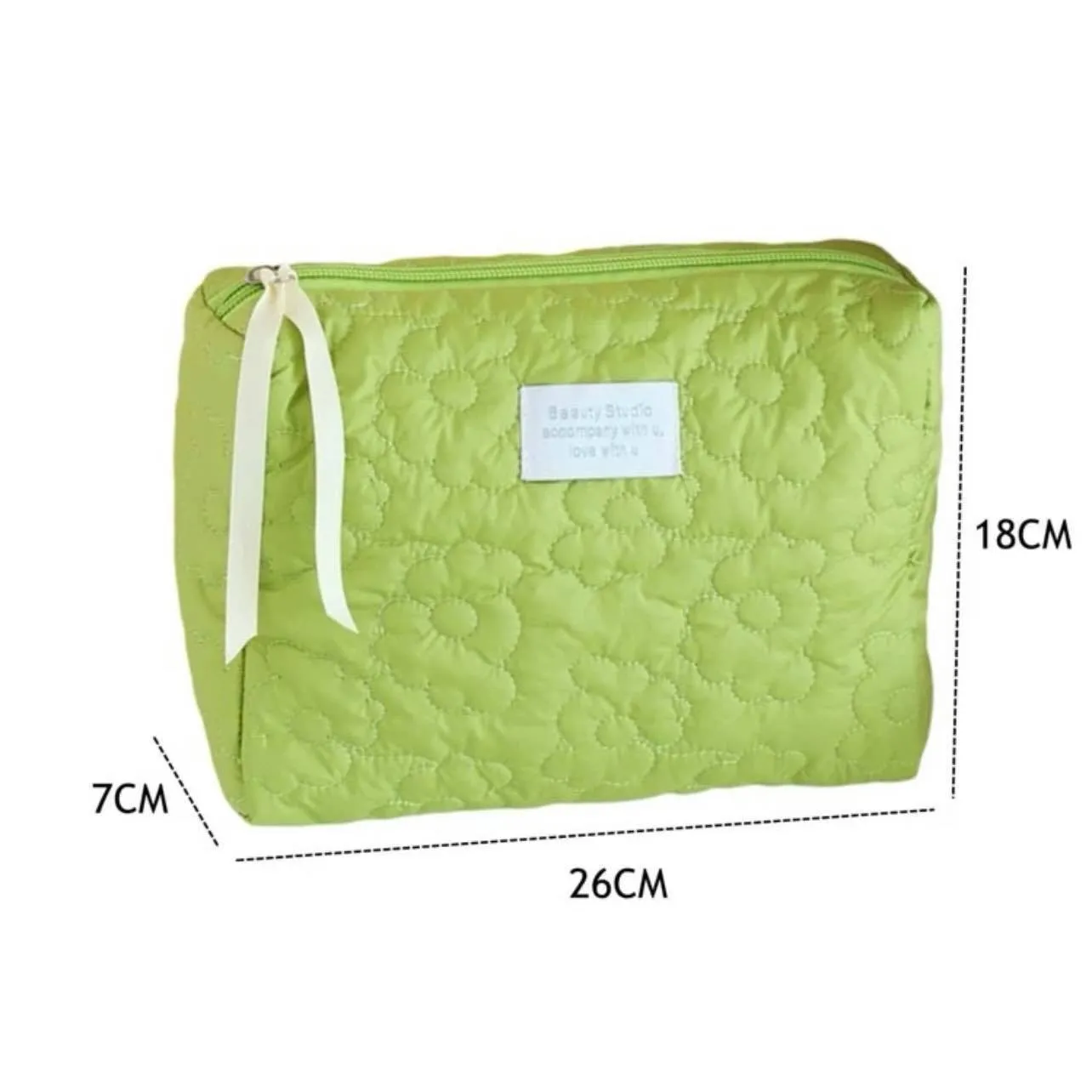 BOLSO XL Floral Quilted Zipper Pouch Organizer