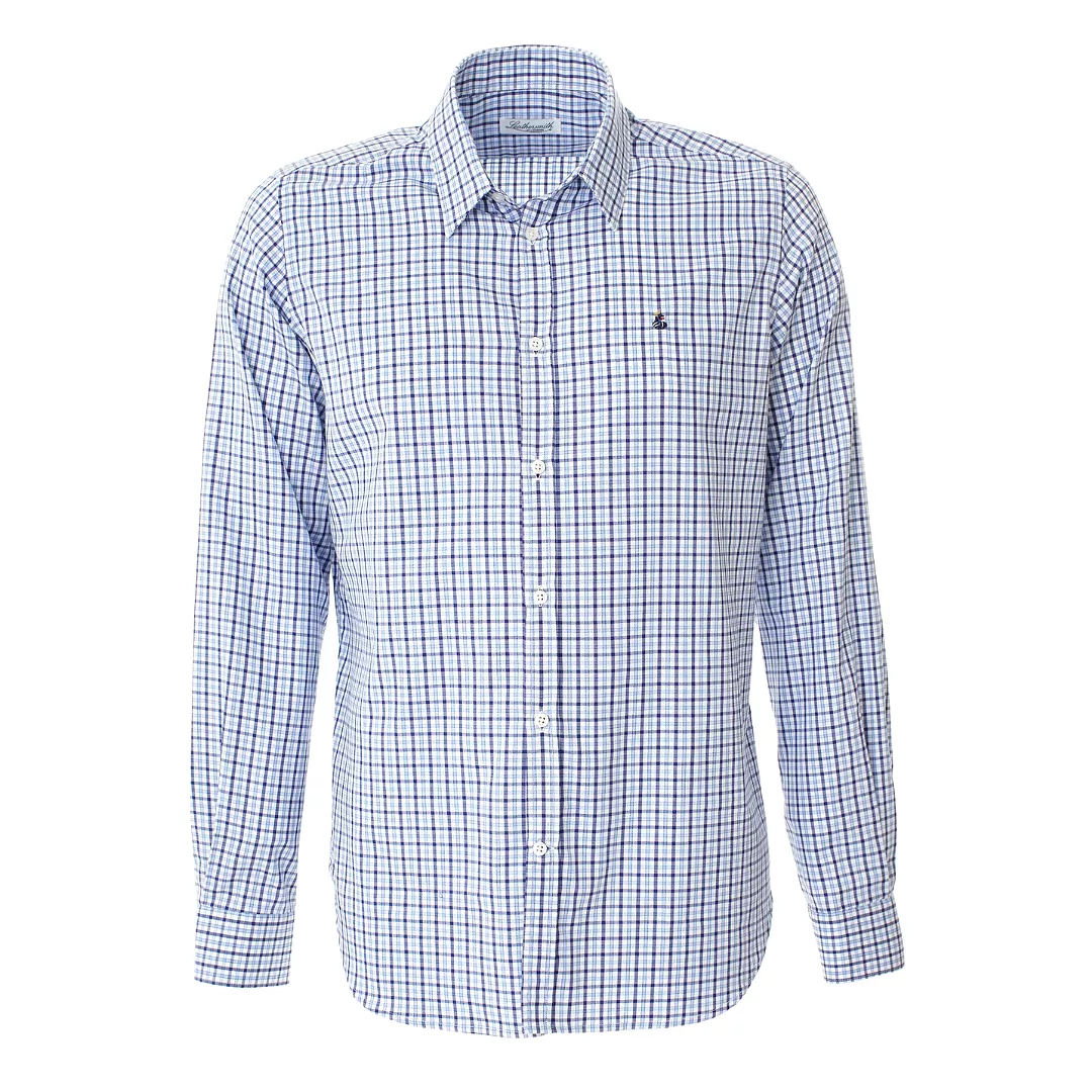 BRUSHED COTTON SHIRT PALE BLUE