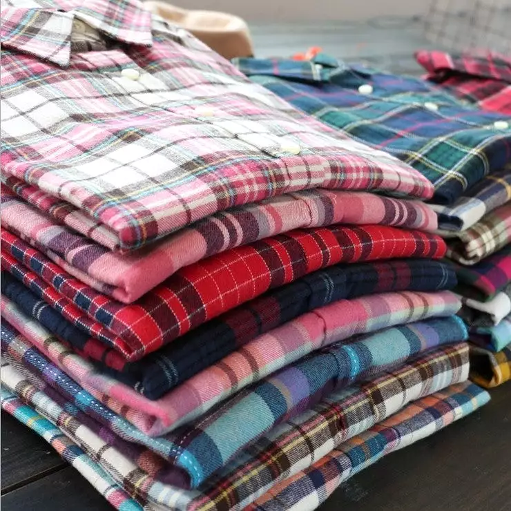 Brushed plaid women's thickened shirt multi-color