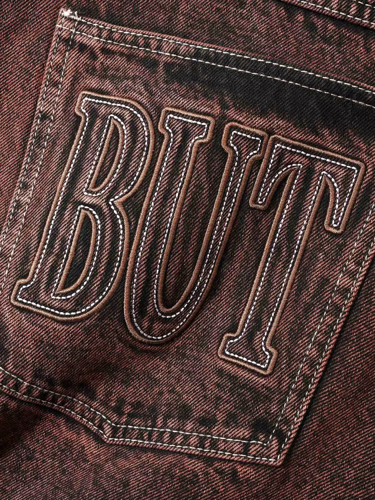 Butter Goods Applique Denim Jeans - Acid Brown