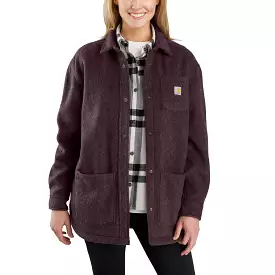 'Carhartt' Women's Brushed Fleece Shirt Jac - Blackberry Heather