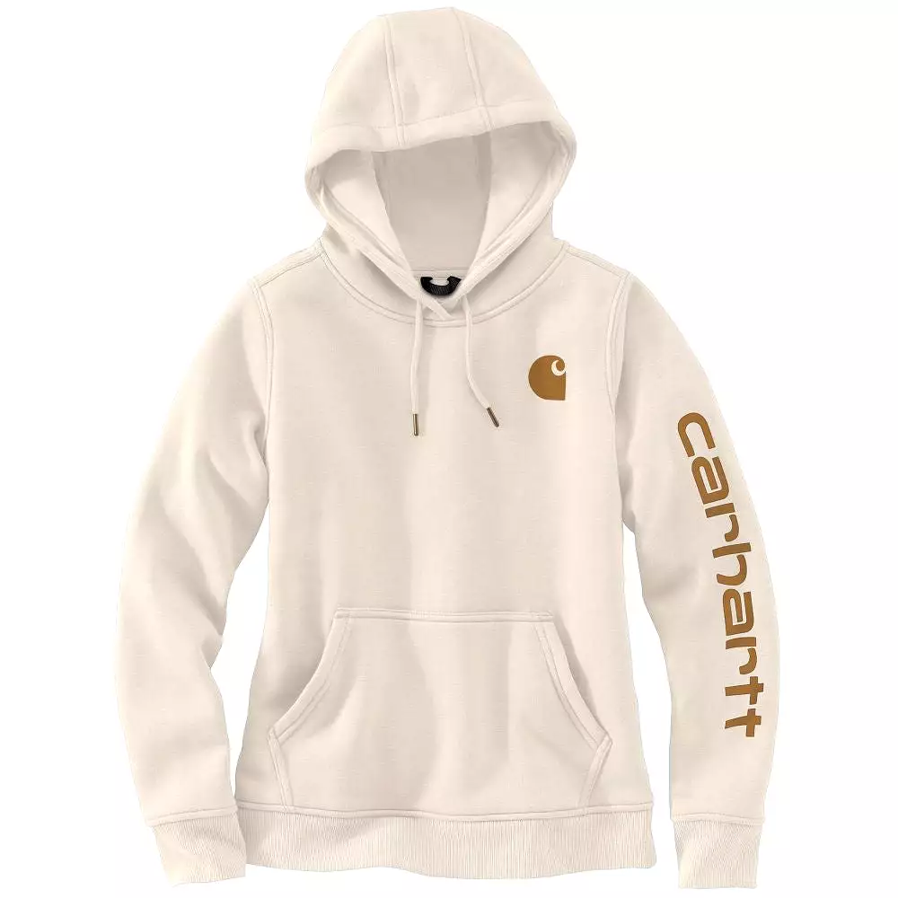 'Carhartt' Women's Clarksburg Sleeve Logo Hoodie - Malt