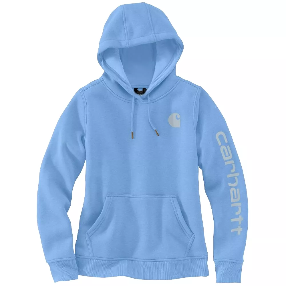 'Carhartt' Women's Clarksburg Sleeve Logo Hoodie - Skystone