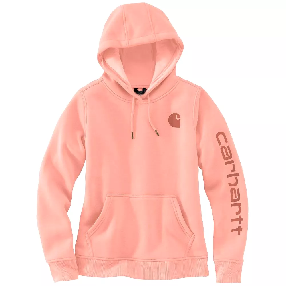 'Carhartt' Women's Clarksburg Sleeve Logo Hoodie - Sun Bloom