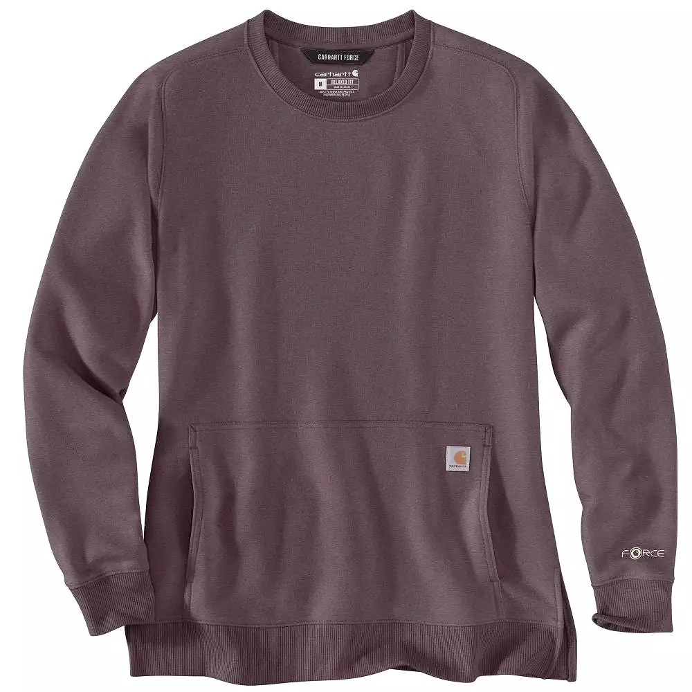 'Carhartt' Women's Force Lightweight Sweatshirt - Blackberry Heather