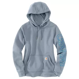 'Carhartt' Women's Rain Defender Midweight Graphic Hoodie - Neptune