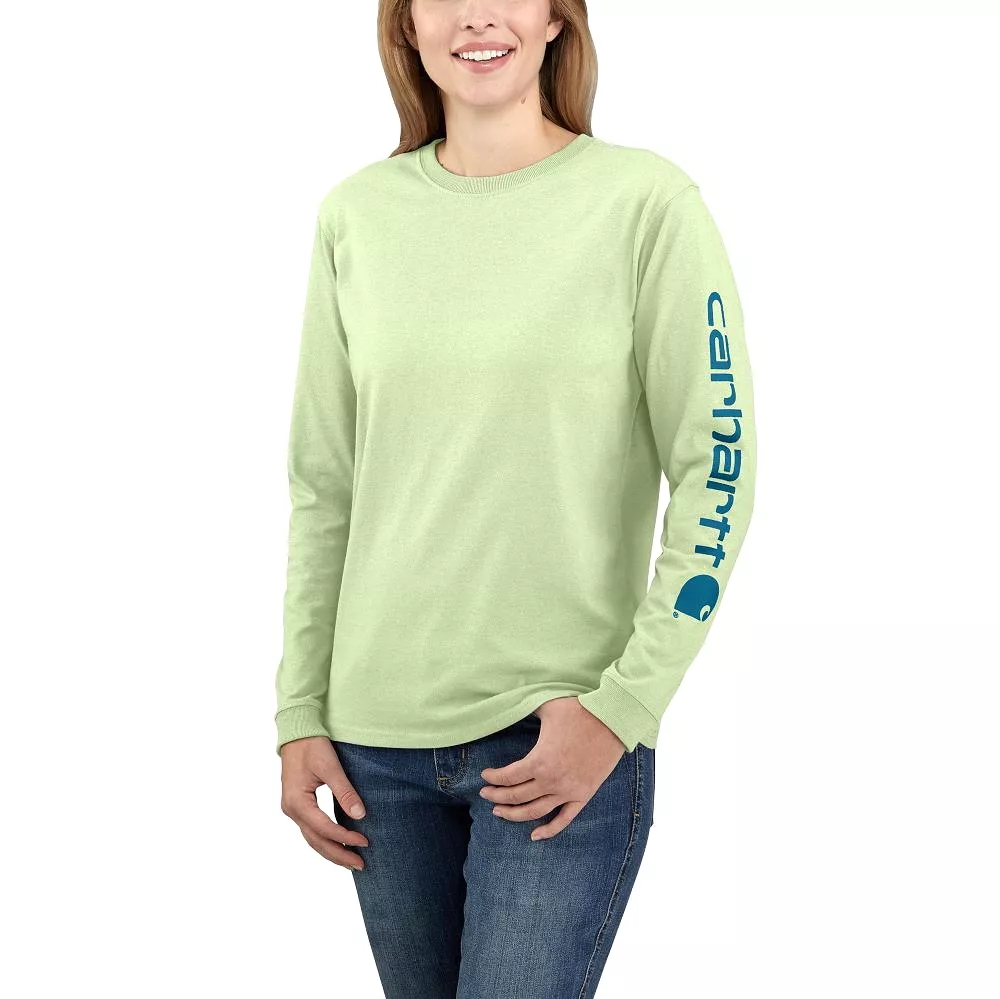 'Carhartt' Women's Workwear Logo Sleeve T-Shirt - Hint of Lime