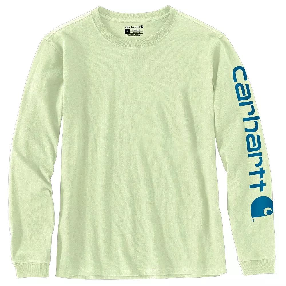 'Carhartt' Women's Workwear Logo Sleeve T-Shirt - Hint of Lime