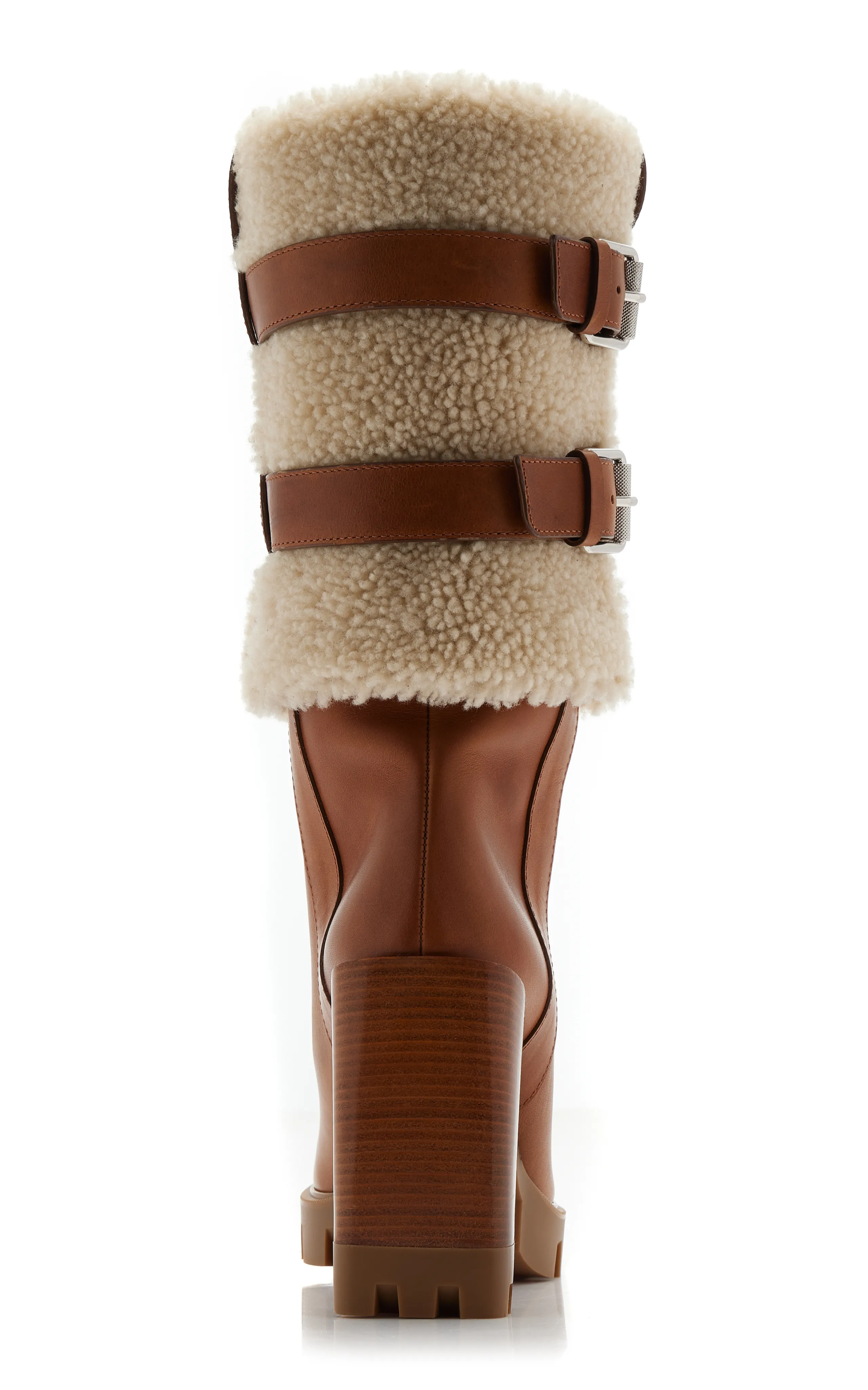 Christian Louboutin Brodeback 100mm Shearling Ankle Boots