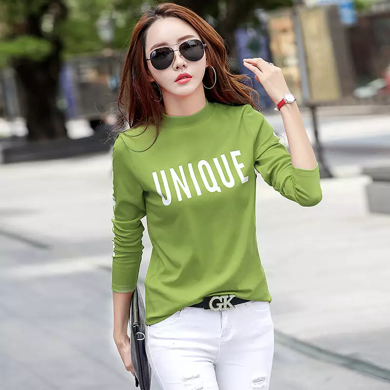 Cotton bottoming women's long-sleeved t-shirt