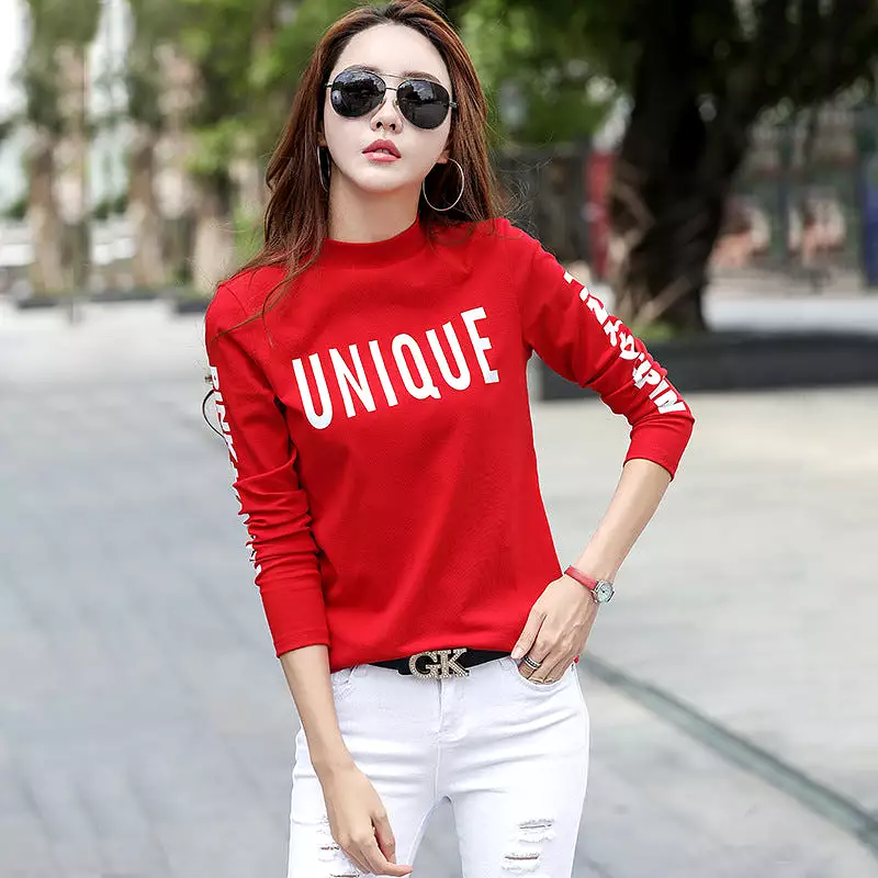 Cotton bottoming women's long-sleeved t-shirt