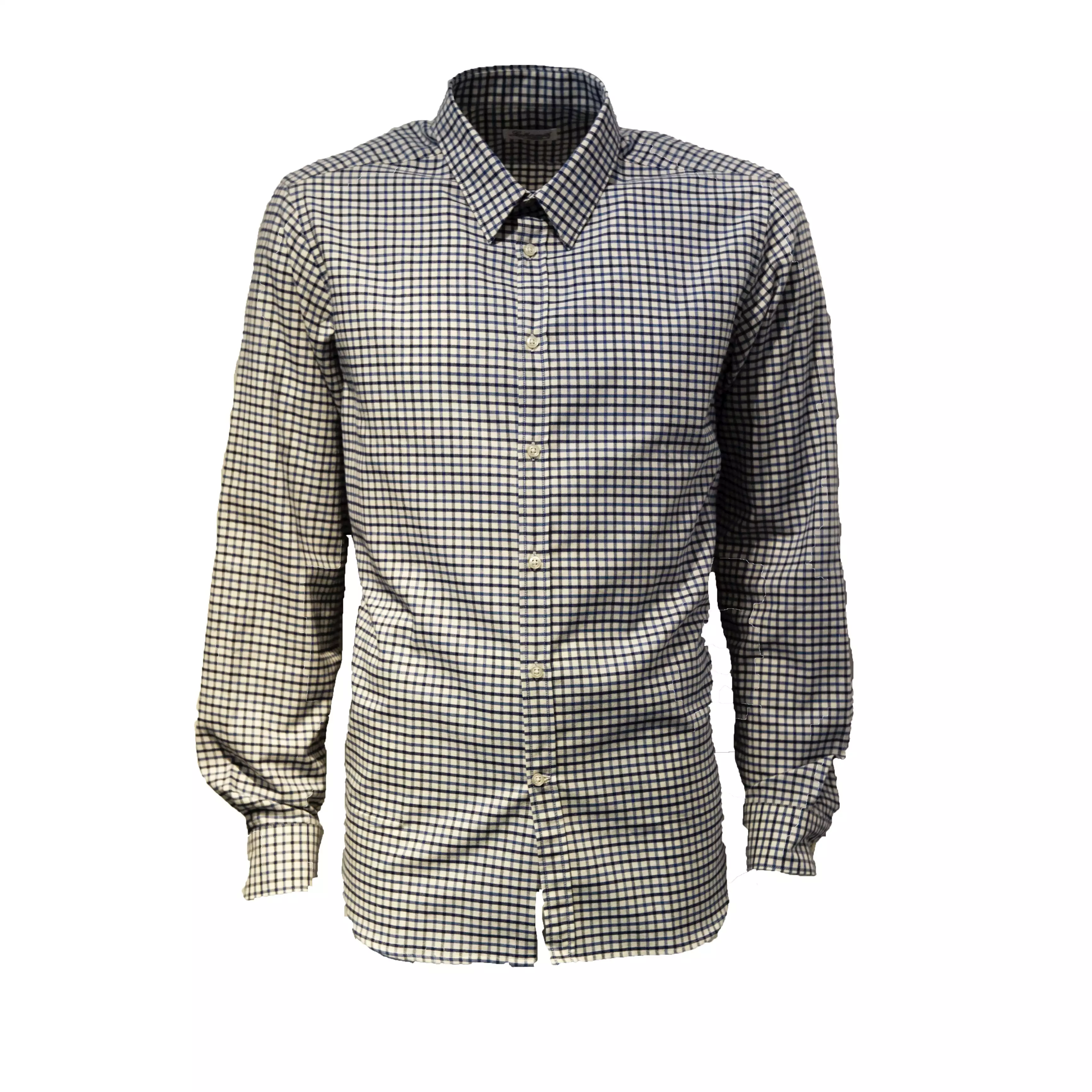 COTTON CHECK SHIRT BLUE