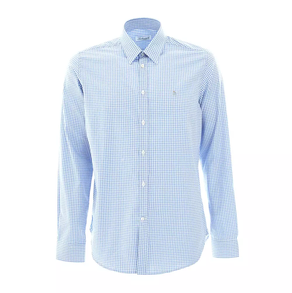 COTTON SHIRT SMALL CHECK BLUE