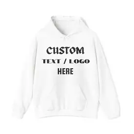 Custom Text Hoodie, Personalized Text Hoodie, Your Design, Your Photo Hoodie, Personalized Gift, Add Your Own Text, Custom Logo 