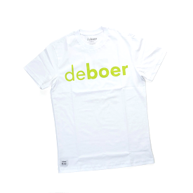 deboer Men's Tee White & Lime