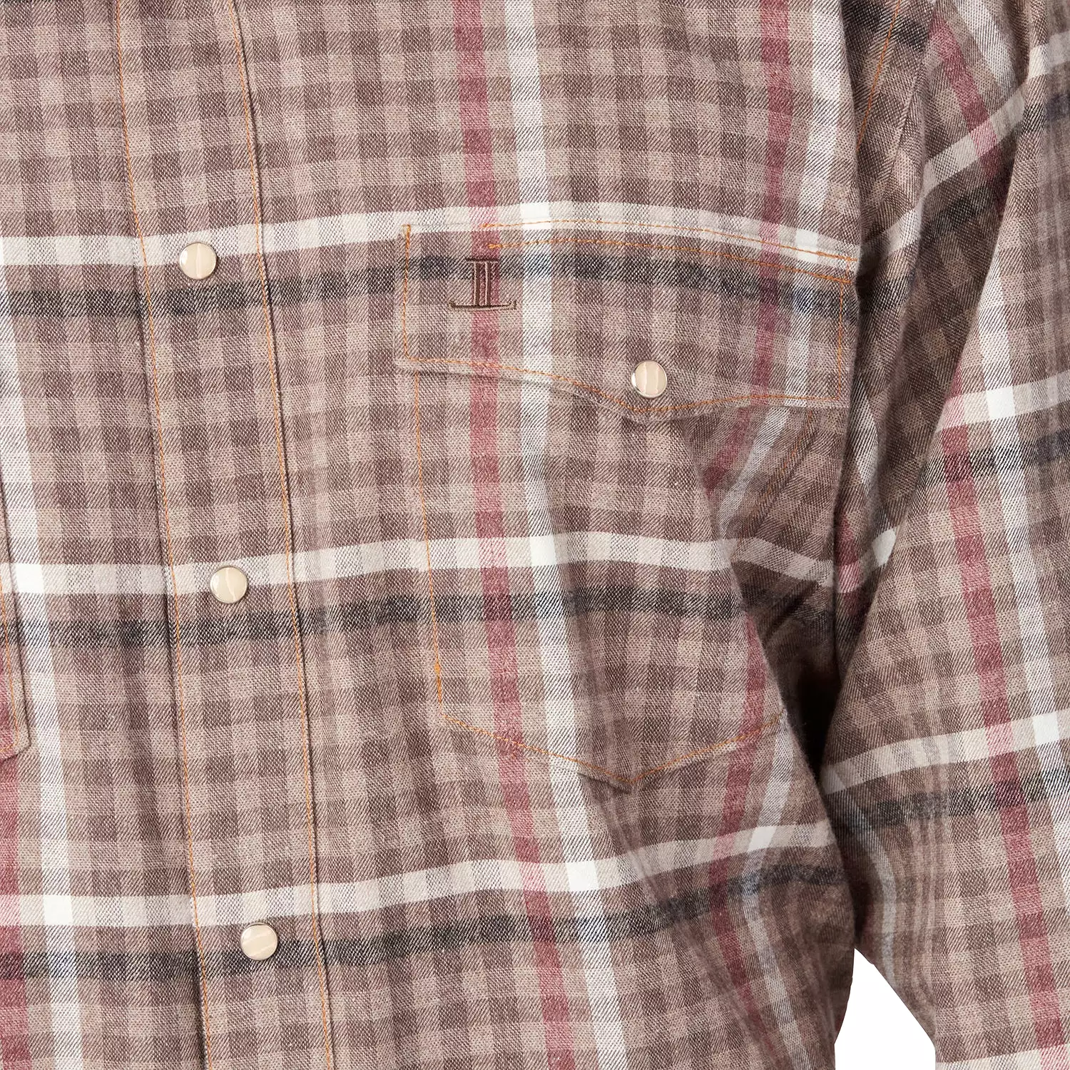 Denver Flannel:: Brown/Burgundy