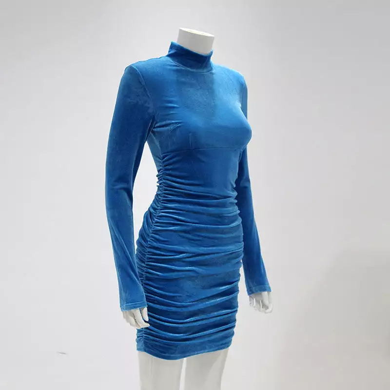 Dresses Female Velvet Sheath Dress Robes Vestido