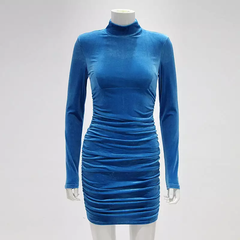 Dresses Female Velvet Sheath Dress Robes Vestido