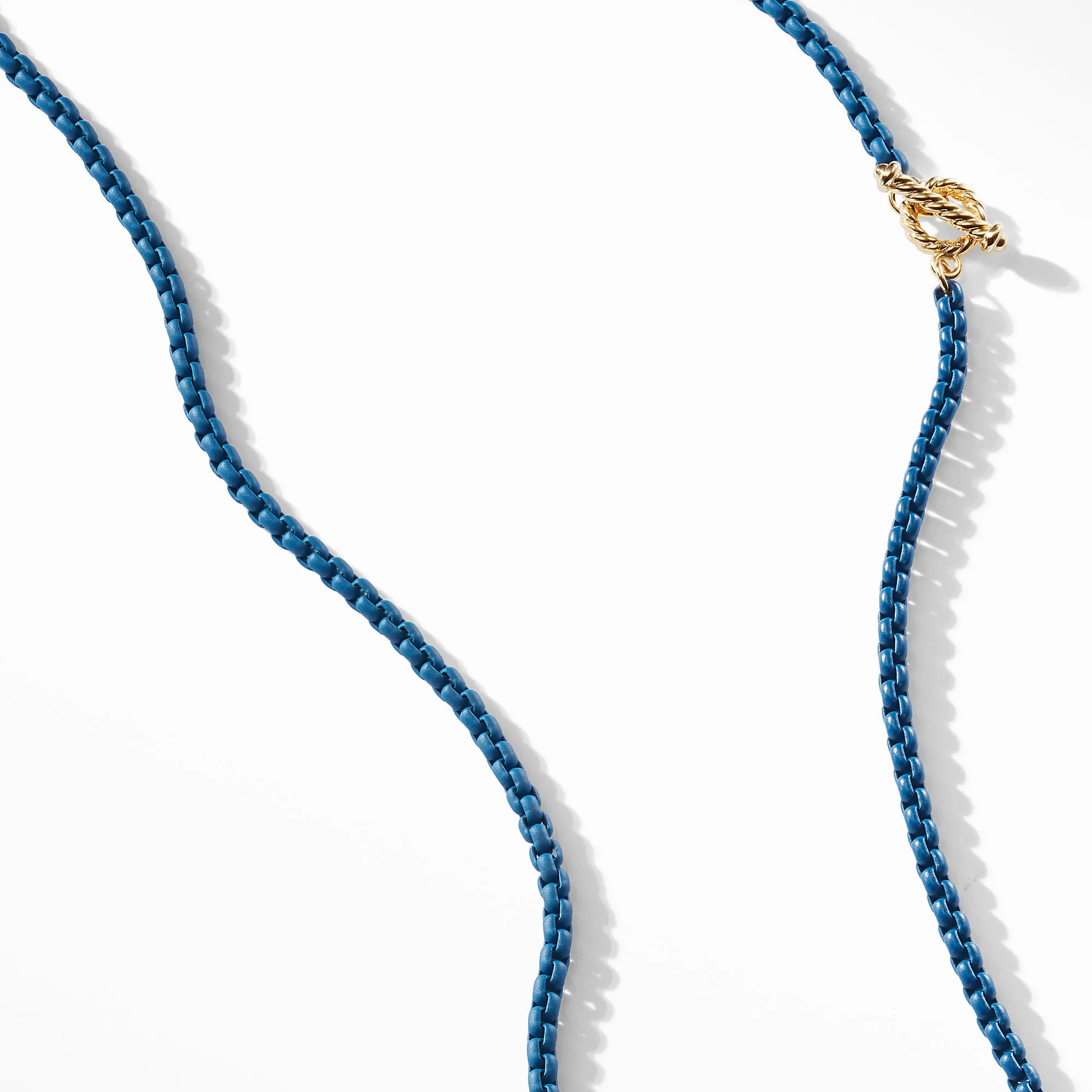 DY Bel Aire Chain Necklace in Navy with 14K Gold Accents