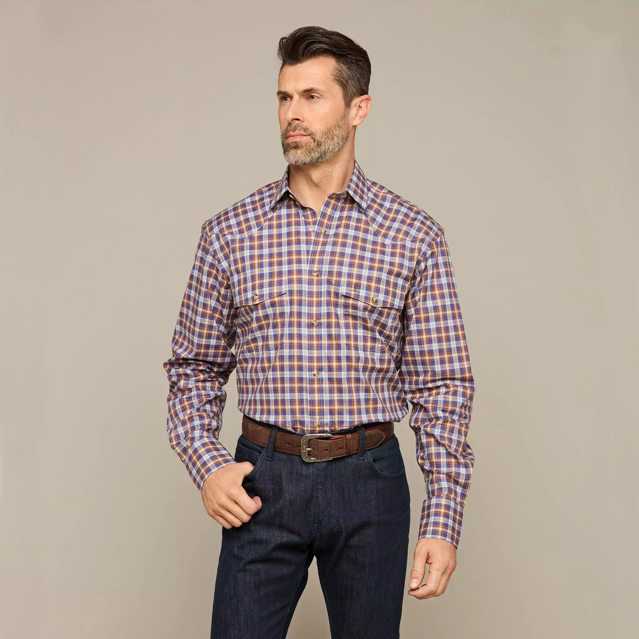 El Paso Plaids :: Blue/Brown Plaid