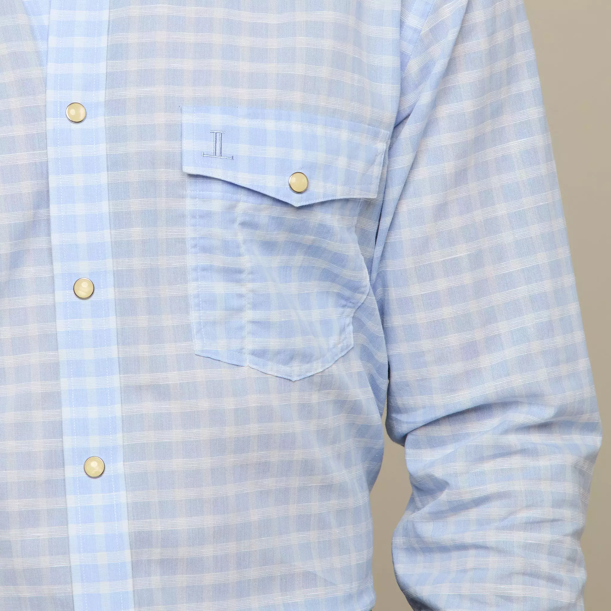 El Paso Plaids :: Powder Blue Top Weave Check