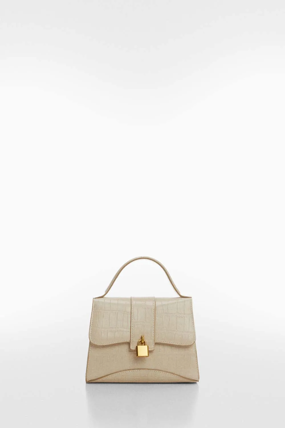 Envelope padlock coco leather effect bag