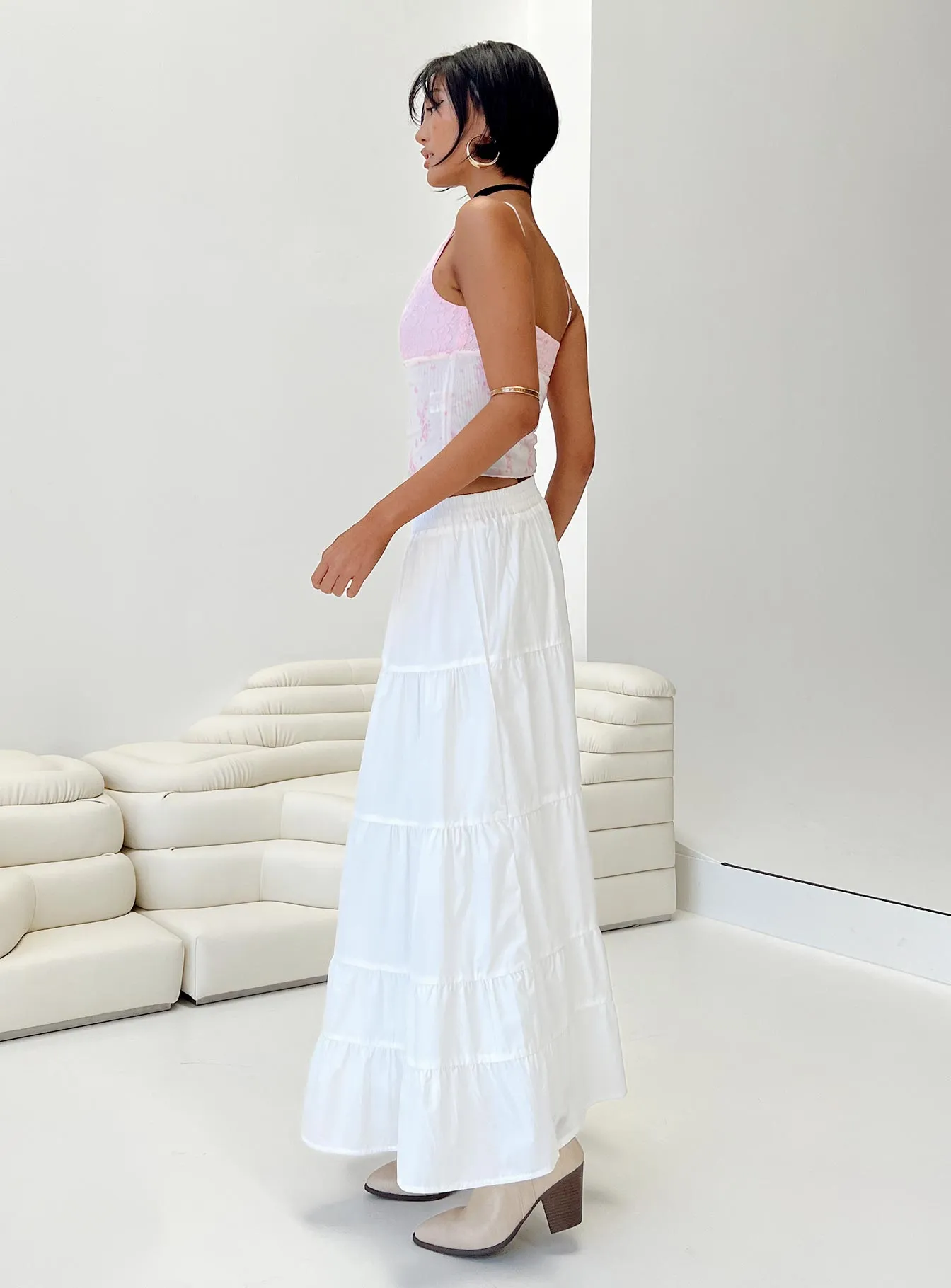 Garden Party Maxi Skirt White