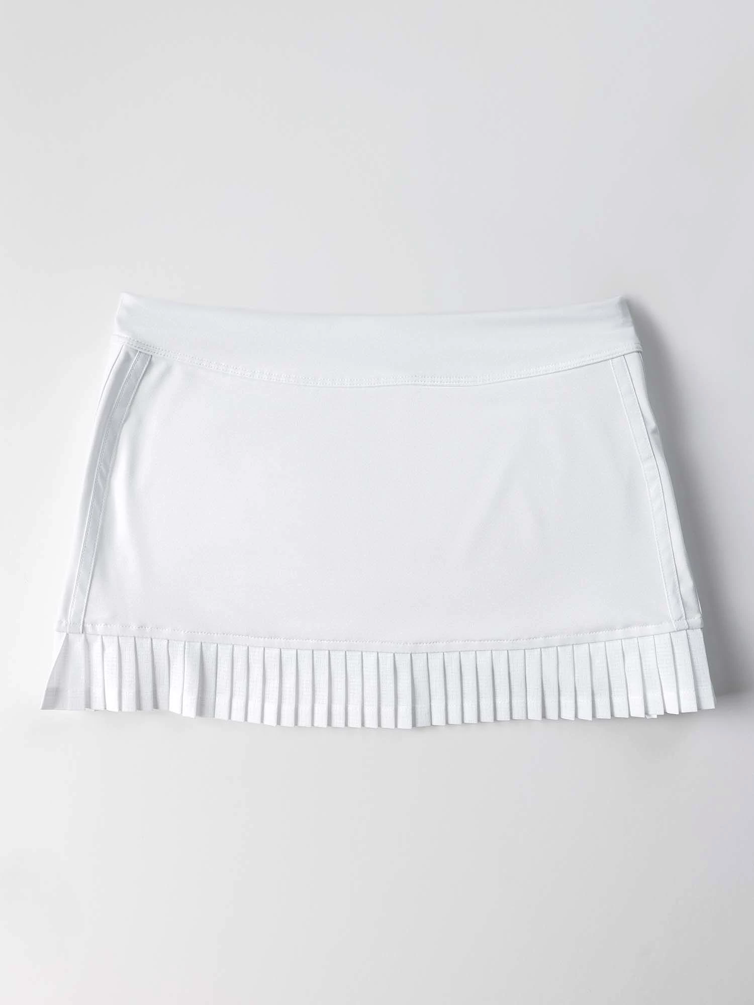 Girls Classic Tennis Pleated Skirt - White