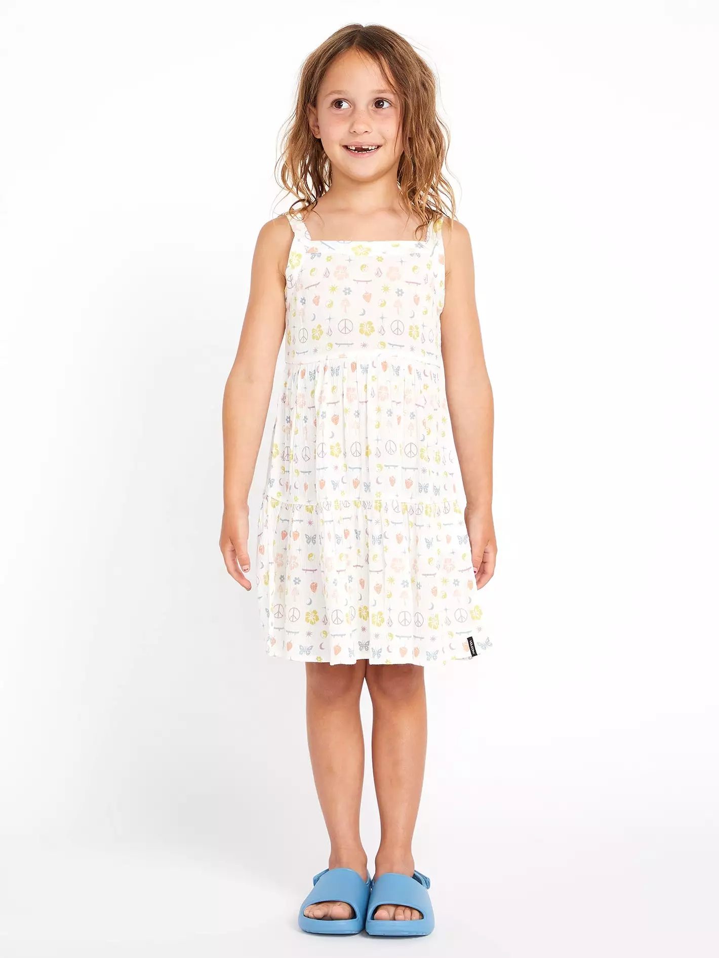 Girls Stickerbook Dress - Star White