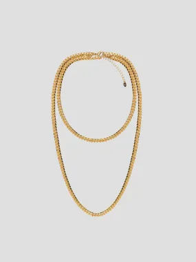 Gold Curb Chain Necklace