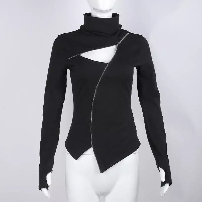 high collar bottoming shirt for women