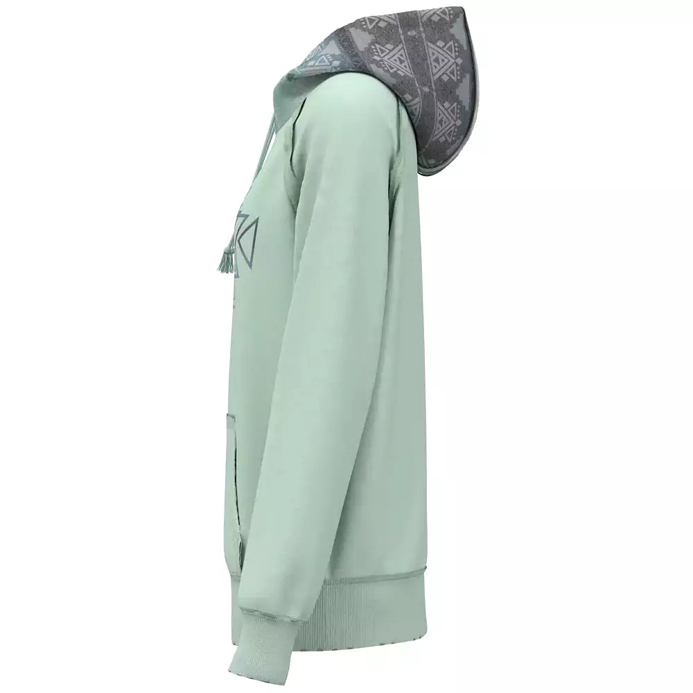 'Hooey' Women's Chaparral Aztec Pattern Hoody - Teal