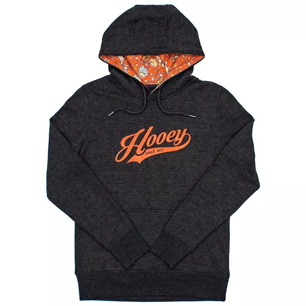 'Hooey' Women's Prairie Logo Hoody - Charcoal / Orange