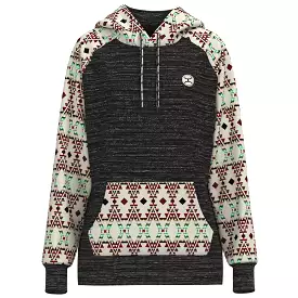 'Hooey' Women's Summit Aztec Pattern Hoody - Charcoal / Aztec