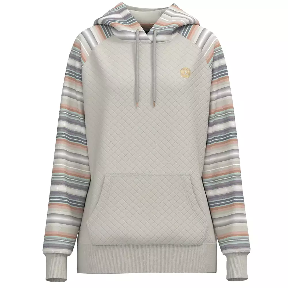 'Hooey' Women's Summit Quilted Pattern Hoody - Cream / Serape