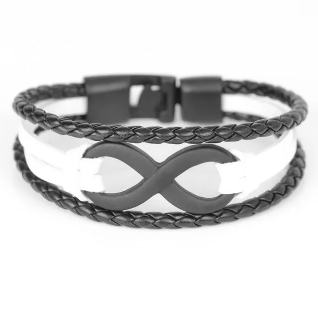 Infinity Charm Bracelet Bangle Classic Buckle friendship