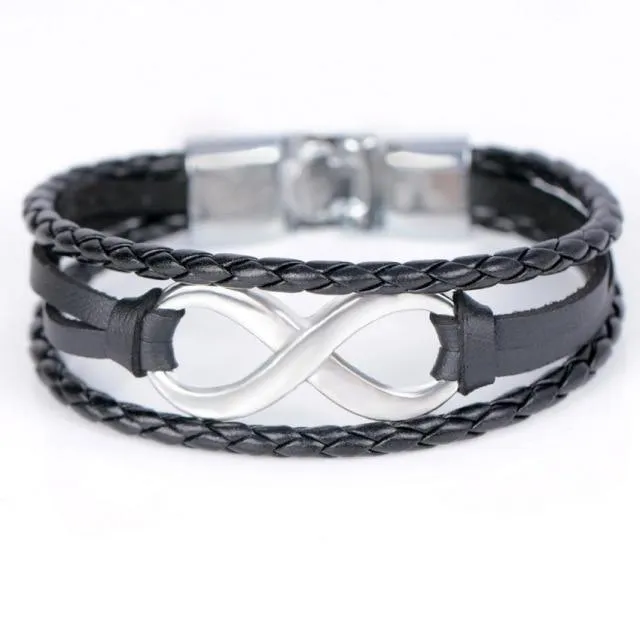 Infinity Charm Bracelet Bangle Classic Buckle friendship