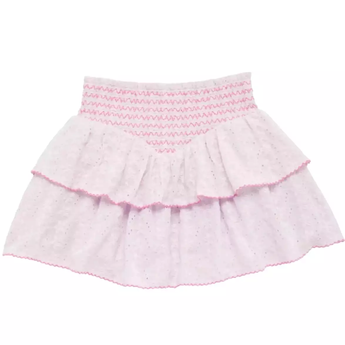 KatieJ NYC Tween Karlie Embroidered Skirt in Baby Pink