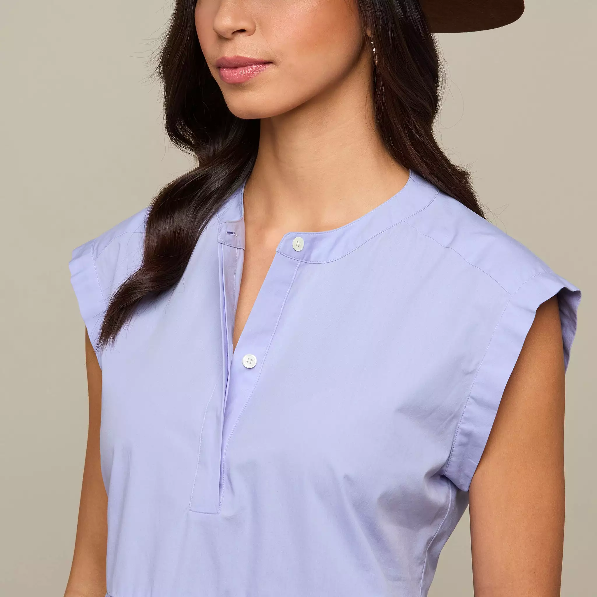 Lachlan Button Dress :: Periwinkle